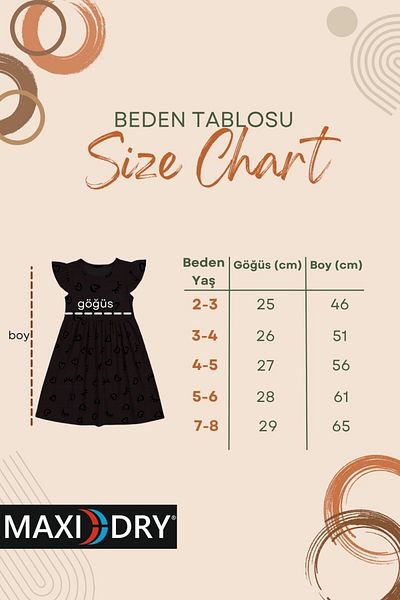 MAXI DRY Rochie de vară pentru fete cu model Pachet 3