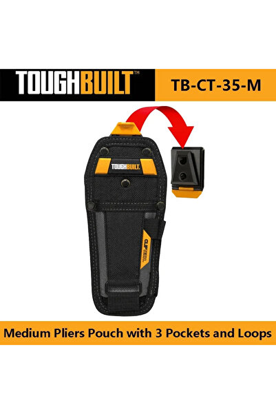 Choice حقيبة كماشة متوسطة الحجم TB-CT-35-M TOUGHBUILT مزودة بثلاثة جيوب وحلقا...