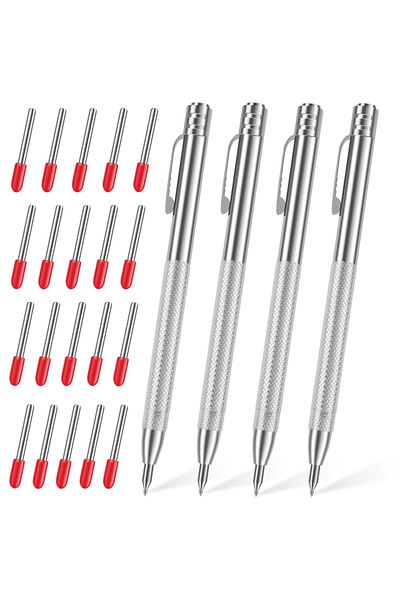 Choice 24PCS 4Pcs Tungsten Carbide Tip Scriber with 20 Engraving Pen Marking Tip Scribing Pen For Glass Cer