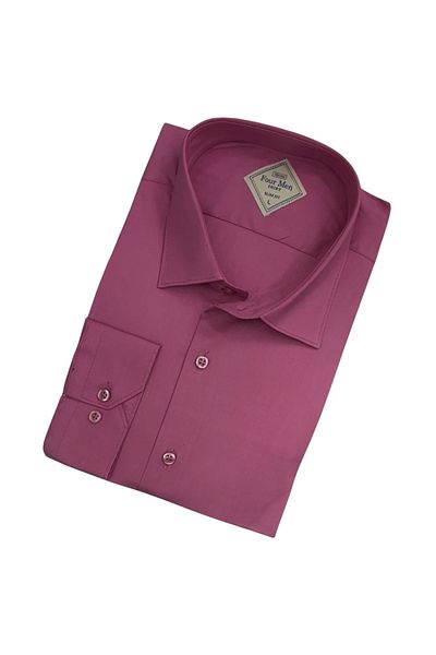 GÖMLEK GALERİSİ Slim Fit Slim Fit Plain Long Sleeve Men's Shirt