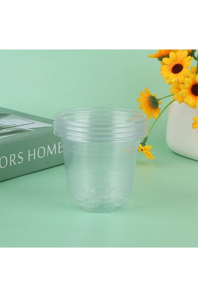 Choice Transparent 5Pcs Plant Nursery Pot Transparent Plastic PET Seed Stater Cups with Cover Humidity Dome