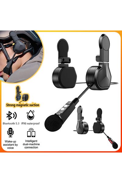 Choice black Bt9 Motorcycle Bluetooth Helmet Earphones 800Mah 5.3Bt Waterproof Dubbing Free Call Music Play