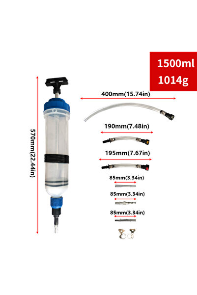 Choice1 مضخة هواء ووقود سعة 1500 مل، محقنة تعبئة ونقل، موزع مضخة يدوية لاستخر...