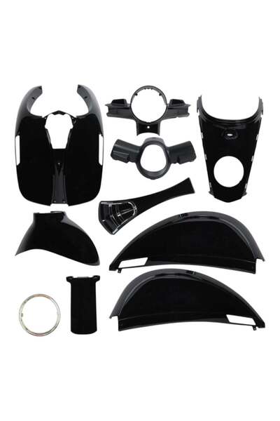 ÇELİKMOTO KAPORTA SETİ [BOYALI AKSAM][SİYAH] -KUBA BLUEBERRY #65872