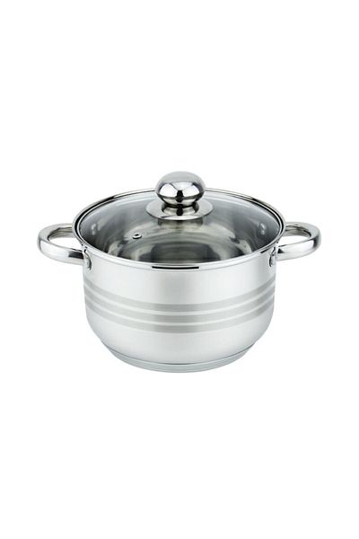 Floria ZLN-4069 Cooking Pot with Lid, Stainless Steel, 24 x 15 cm, 5.5 L