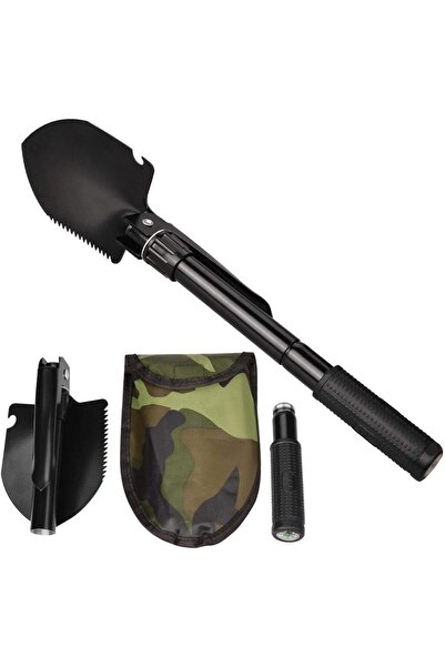 Other Military Folding Shovel Multipurpose Tool For Outdoor Survival Portable With Carrying Pouch Camping