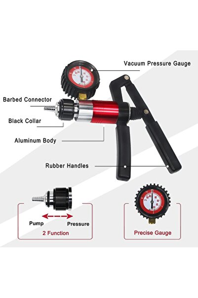 Choice Hand Held Vacuum Pump Brake Bleeder Set Clutch Fluid Bleed tester Tool Kit Oil Change Power Steer...