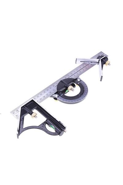 Choice 3 in 1 Ruler 3-in-1 Woodworking Combination Square 300mm Adjustable Set – Measuring Ruler, Angle Fin