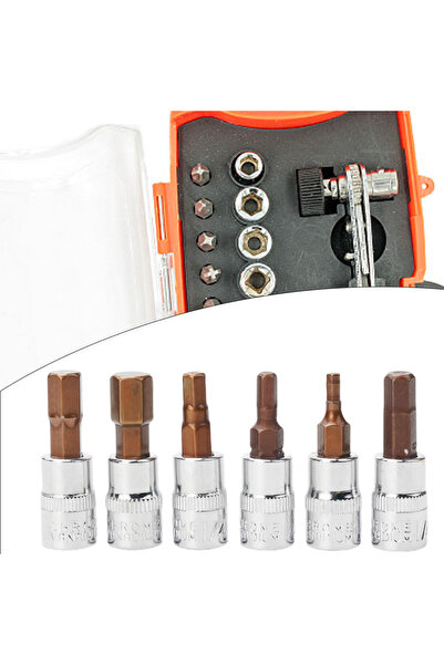 Choice 6Pcs 1/4 Inch Screwdriver Bit Socket Set Hex Screw Driver Bits H3-H8 Screwdriver Accessories For ...