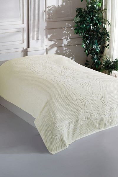 DNZGÜLCAN Softy Double 200X220 cm Summer Towel Pique 100% Cotton |   Comfortable, Stylish and Breathable Bedspread