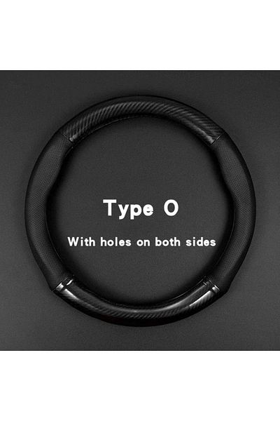Choice 1 Universal Carbon Fiber Leather Steering Wheel Cover Non Slip Sporty Grip Compatible with BMW Volk.
