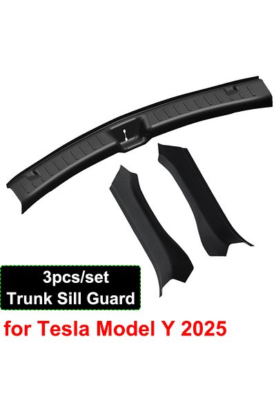 Choice 3pcs for MY 2025 for New Tesla Model Y Juniper Launch 2025 Rear Trunk Sill Guard Protector Cover Doo