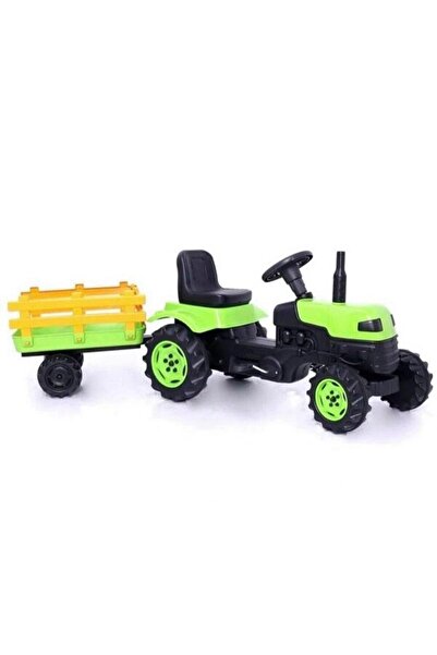 OEM Tractor cu remorca si pedale pentru copii, 90 x 47 x 53 cm, Verde