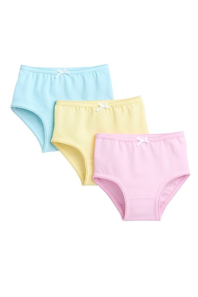 Victor and Jane 3-Pack Briefs for Girls – Soft Cotton Pastel Underwear Set