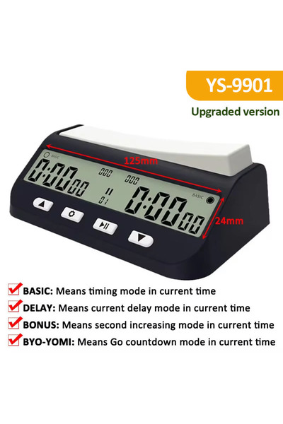 choice2 ساعة شطرنج رقمية احترافية محمولة متعددة الأغراض YS9901/YS902 مُحسّنة ...