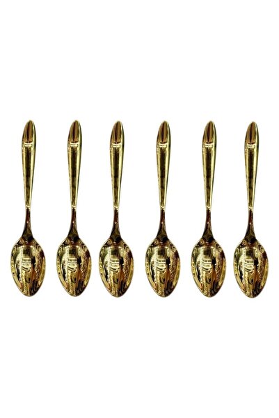 wei Set 6 linguri masa din inox Gold MS STAR