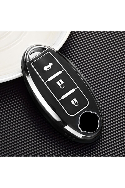 Choice6 غطاء حماية مفتاح السيارة عن بعد SE RC01 أسود اللون من مادة TPU بثلاثة...