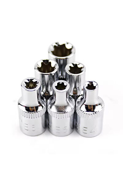 Choice 6Pcs 1/4" Ratchet Socket Set Torque wrench Torx Star Female Socket Adapter E Socket Driver Joint ...