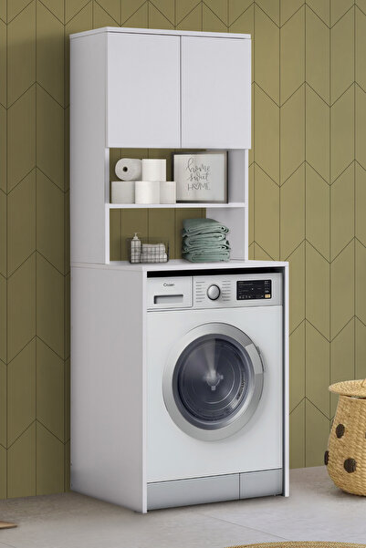 Setay Blesk Çamaşır Makinesi Üstü Banyo Düzenleyici Dolap, Çok Amaçlı Dolap