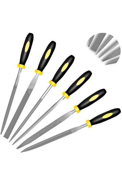 Choice Other 140mm 6pcs 6pcs Metal Needle File Set, Mini Hand Metal Needle File Set