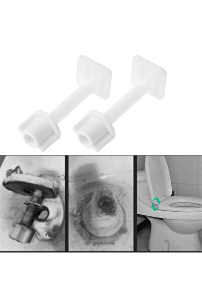 Choice 2 مجموعات من مسامير إصلاح غطاء المرحاض البلاستيكي مجموعة غطاء المرحاض ...