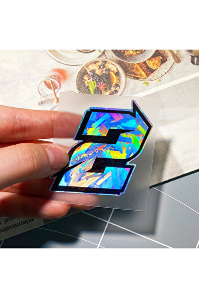 Choice19 ارتفاع ٥ سم HTN01-Number2 قطعة واحدة ملصقات أرقام عربية للدراجات الن...