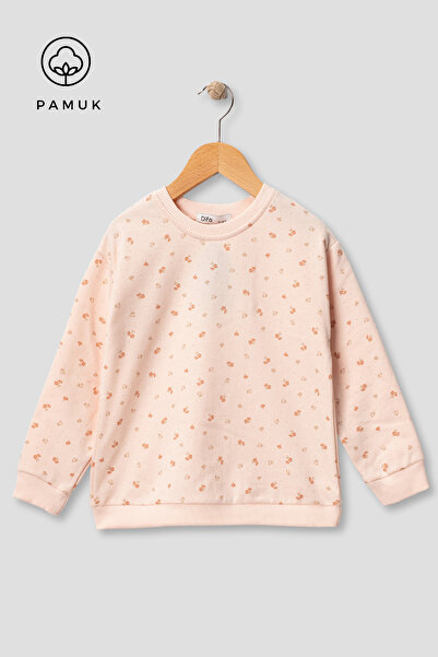 difa kids Top pentru fetiță cu model floral crocant de tranziție supradimensi...