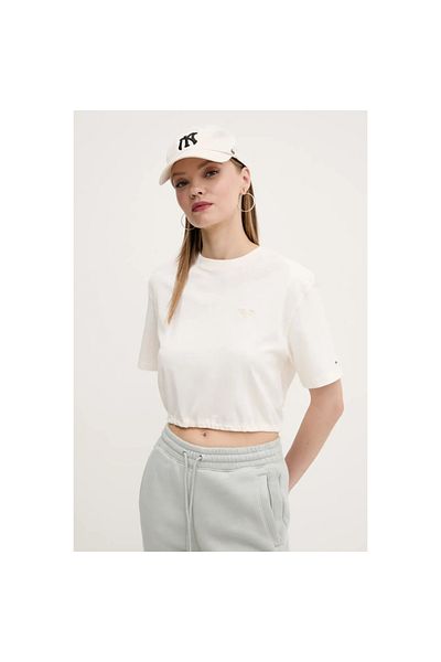 Tommy Hilfiger Tommy Jeans Cropped Gmd Script Open Back Damen Schwarzes T-Shirt