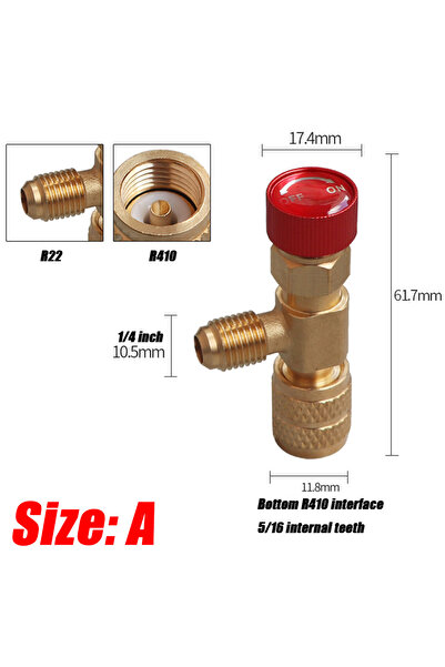 Choice7 A(R22 R410) 4/2/1 قطعة R410A R22 1/4" صمام أمان شحن التبريد مبرد تكيي...