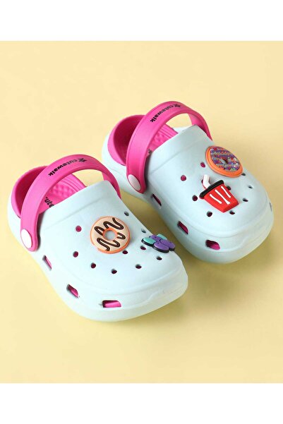 Cute Walk by Babyhug Clogs with Backstrap & Food Applique - Dark Pink