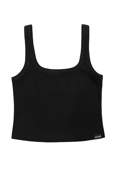 Klotho MAIA قميص داخلي نسائي ذو رقبة مربعة وحزام أسود اللون