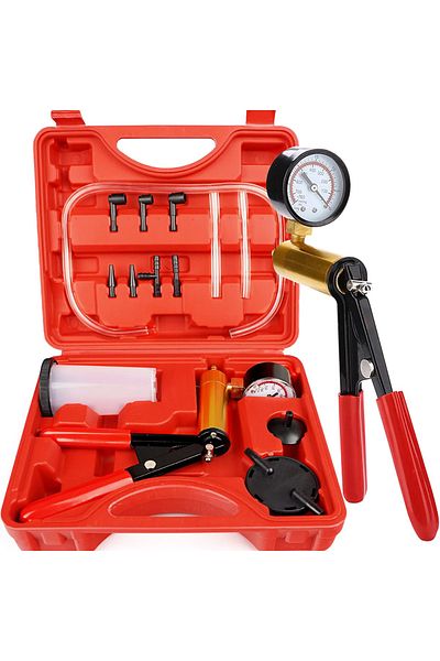 Choice army green 2 in 1 Brake Bleeder Kit Hand held Vacuum Pump Test Set for Automotive with Protected Cas
