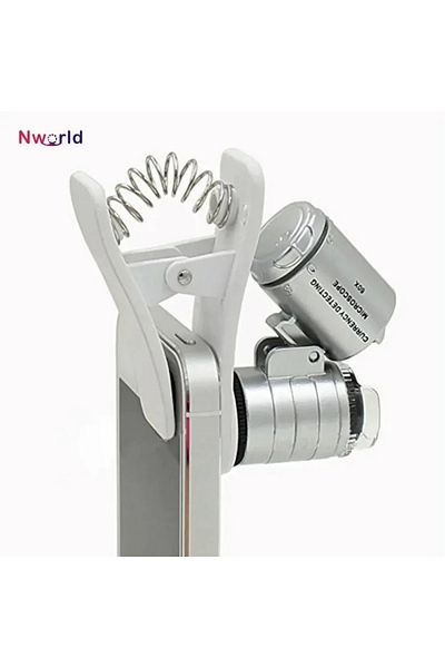 Ninth World Universal Clip Microscope 60X LED Jewelry Magnifying Glass Focusing Adjusted Pocket Microscope wi...