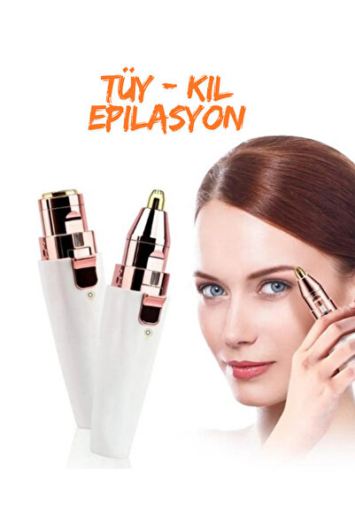 Teknoşık Çift Başlıklı Şarjlı Kaş Bıyık Alma Epilatörü Yüz Bölgesi İçin Tüy T...