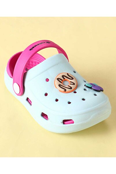 Cute Walk by Babyhug Clogs with Backstrap & Food Applique - Dark Pink