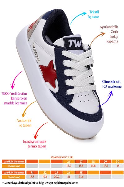 Kiko Kids Rida Daily Velcro Laced Boys' Sports Shoes