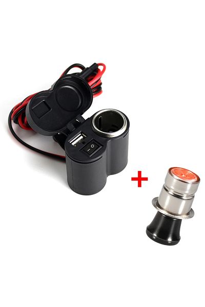 Choice With Cigarette Butts Waterproof USB Motorcycle Handlebar Phone Charger Cigarette Lighter Adapter Pow