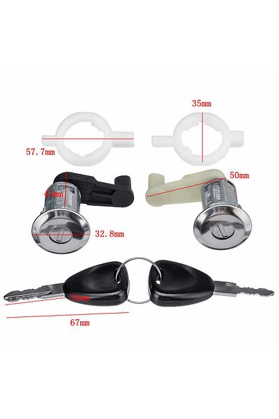 Choice Left+Right Car Door Lock Barrel Cylinder with 2 Key for Renault Megane Scenic Clio Master OE 7701...
