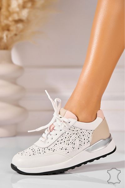 Joana Nude Oriana Natural Leather Sneakers