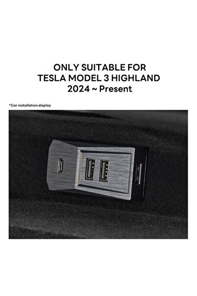 Choice1 موزع USB لصندوق القفازات باللون البيج لسيارة Tesla New Model Y Launch...