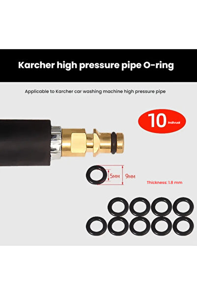 choice2 مجموعة KARCHER المكونة من 10 قطع من حلقات منع التسرب O لسدادة خرطوم غ...