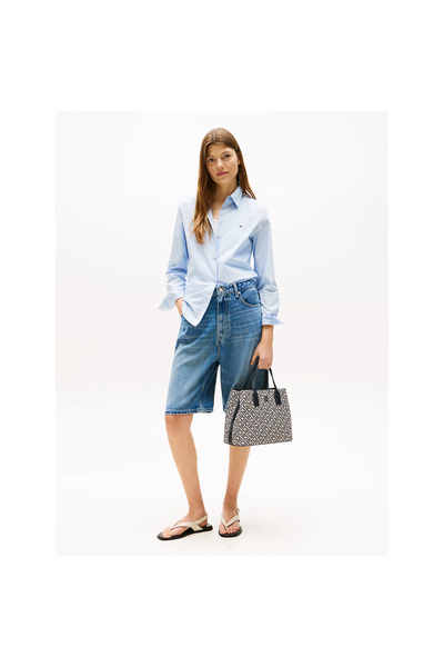 Tommy Hilfiger Th Aw0aw17444 Th Jacquard Satchel Kadın Çanta