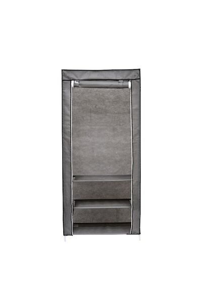 OEM Dulap textil, structură metalică, 160 x 70 x 45 cm, gri
