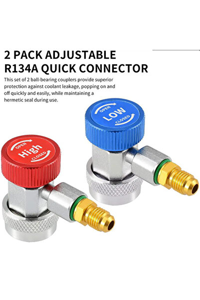 Choice4 white Freon R134A H/L Auto Car Quick Coupler Connector aluminium Adap...