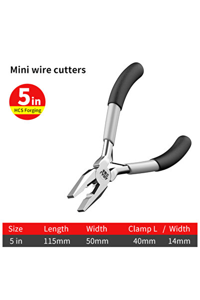 Choice3 808521 Mini Pliers Diagonal Pliers Round Bent Needle Nose Cutter Hand...