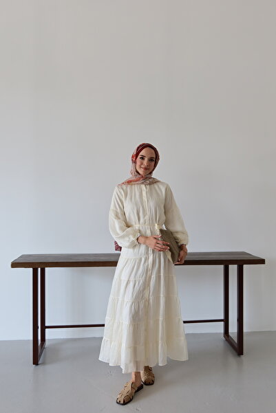 HYWONA Juliet Komple Astarlı Kloş Modal Elbise