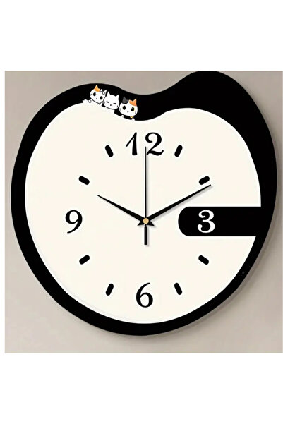 LODOS CNC Kedili Duvar Saati, Genç ve Çocuk Odası Duvar Saati