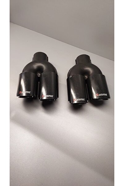 akt egzoz 76mm Çiftli Sağ-Sol Akrapovic Egzoz Ucu Takımı – Universal Spor Egzoz Ucu, Modifiye Uyumlu
