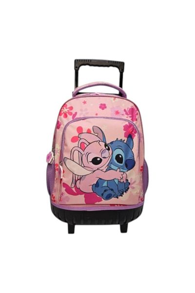 Stitch Multicolored trolley with adjustable straps, Grande, two compartments, 44x33x21 cm, Stitch, Disney