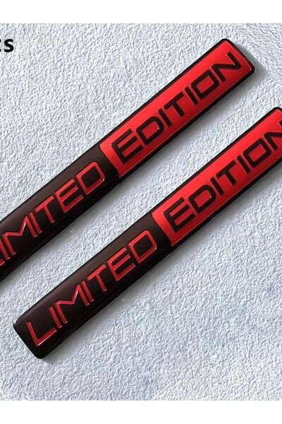 Choice1 ملصق شعار معدني ثلاثي الأبعاد بإصدار محدود من قطعتين باللون الأحمر، ش...